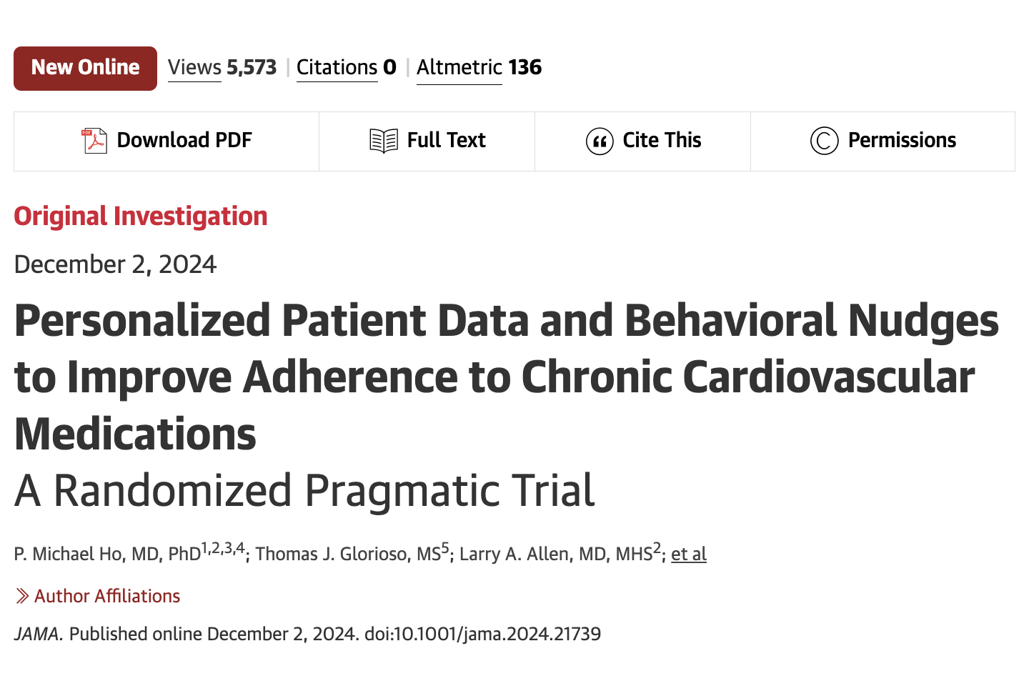 Research: Personalized Patient Data and Behavioral Nudges to Improve Adherence to Chronic Cardiovascular Medications